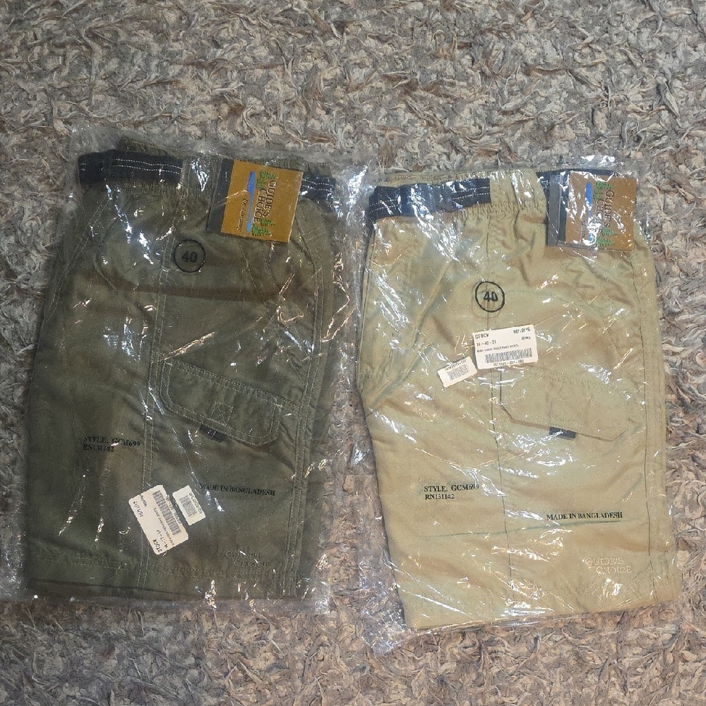 2Pair- Nwt Guides Choice River Shorts Sz 40